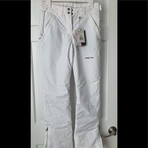 Arctix ski pants. Snow White. XS in size. Adjustable waist, fully insulated. NWT